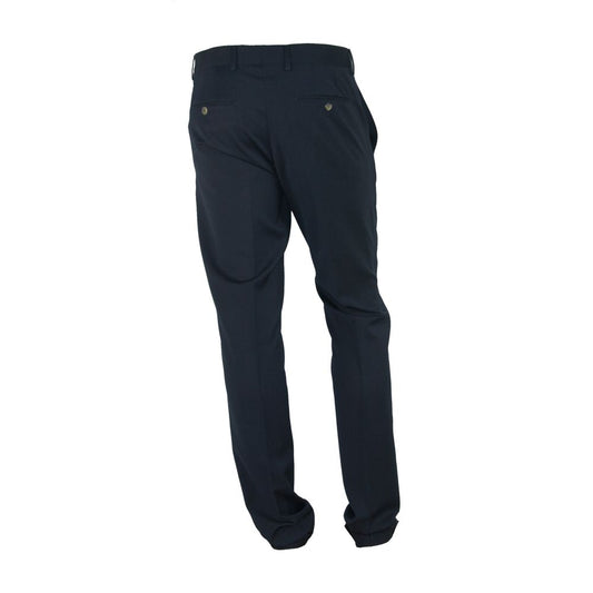 Made in Italy Black Polyester Men's Trouser $226.00 Made in Italy Luzworld