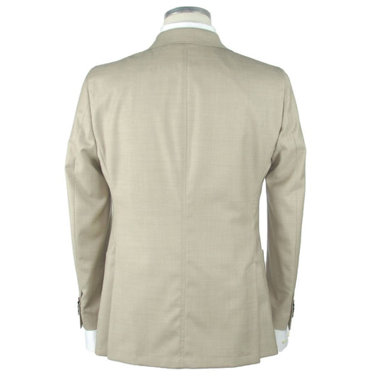 Emilio Romanelli Beige Wool Men's Blazer $769.00 Emilio Romanelli Luzworld