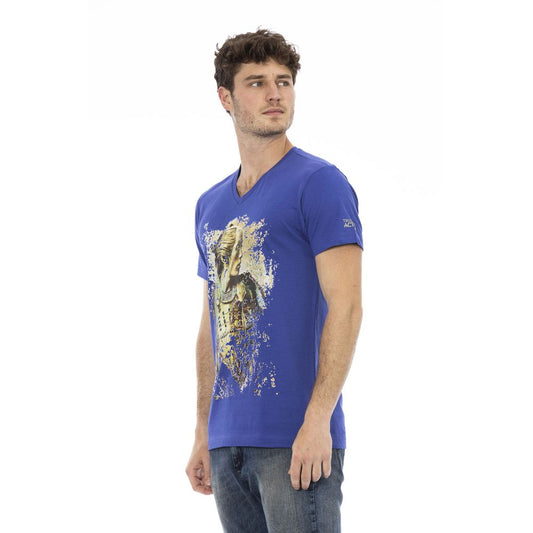 Trussardi Action "Blue Cotton Men T-Shirt" $130.00 Trussardi Action Luzworld