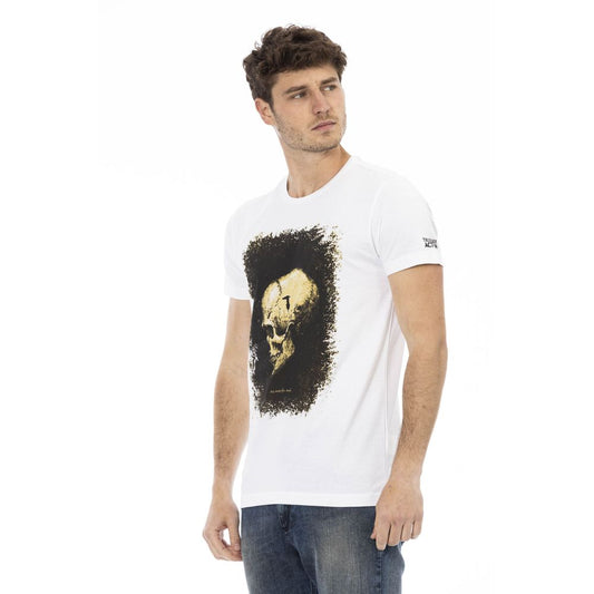 Trussardi Action White Cotton Men T-Shirt $130.00 Trussardi Action Luzworld
