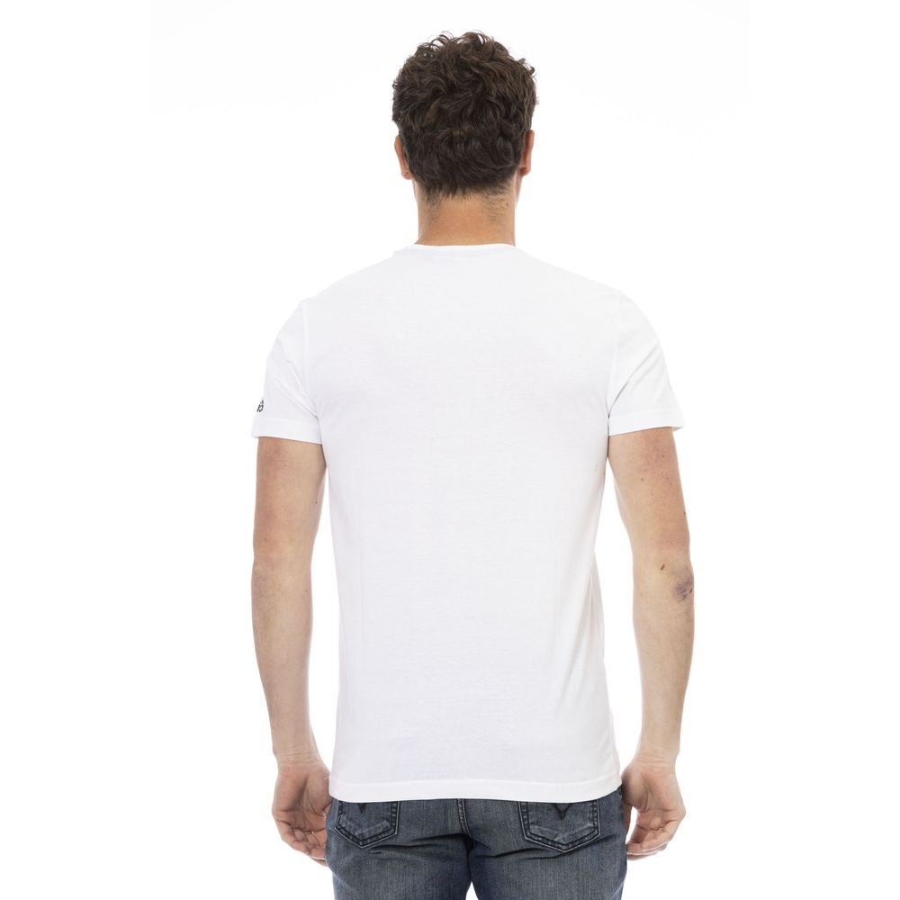 Trussardi Action White Cotton Men T-Shirt $130.00 Trussardi Action Luzworld