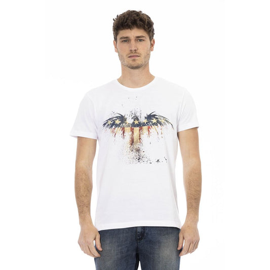 Trussardi Action White Cotton Men's T-Shirt $130.00 Trussardi Action Luzworld