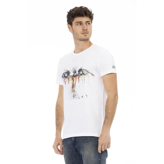 Trussardi Action White Cotton Men's T-Shirt $130.00 Trussardi Action Luzworld