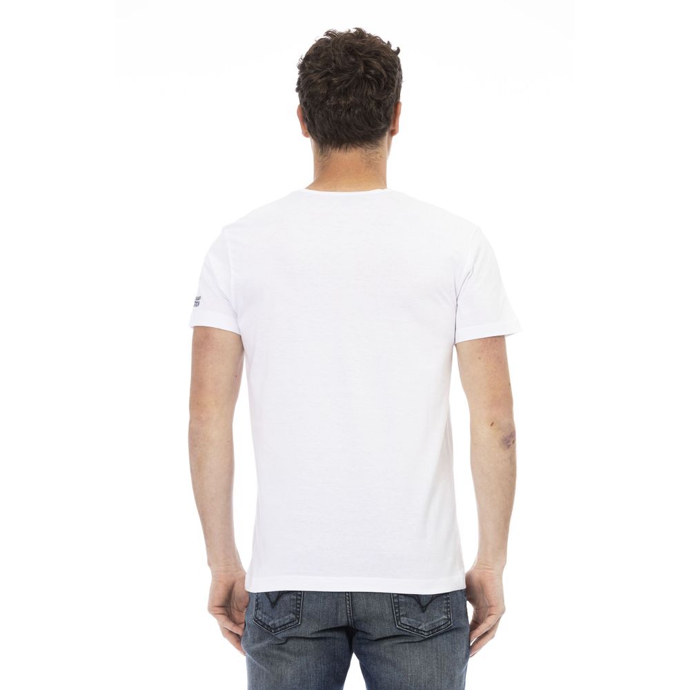 Trussardi Action White Cotton Men's T-Shirt $130.00 Trussardi Action Luzworld