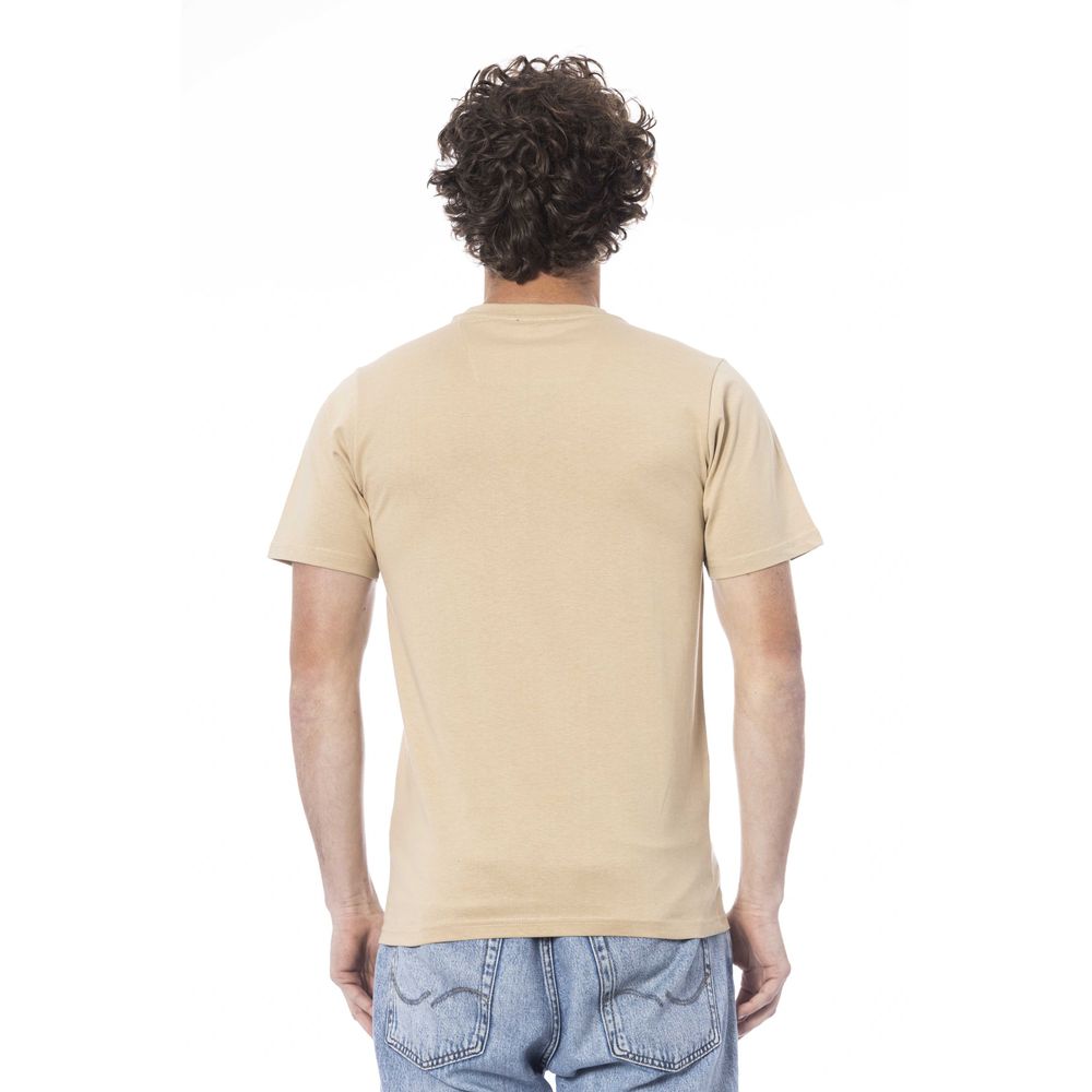 Cavalli Class Beige Cotton Men T-Shirt $163.00 Cavalli Class Luzworld