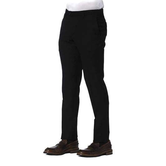 Trussardi Black Wool Men Trouser $234.00 Trussardi Luzworld