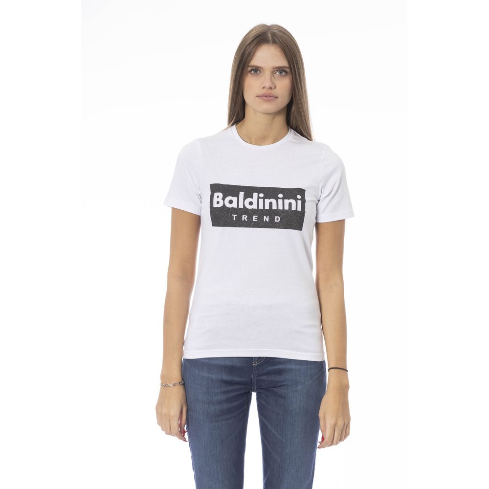Baldinini Trend White Cotton Women T-Shirt $177.00 Baldinini Trend Luzworld