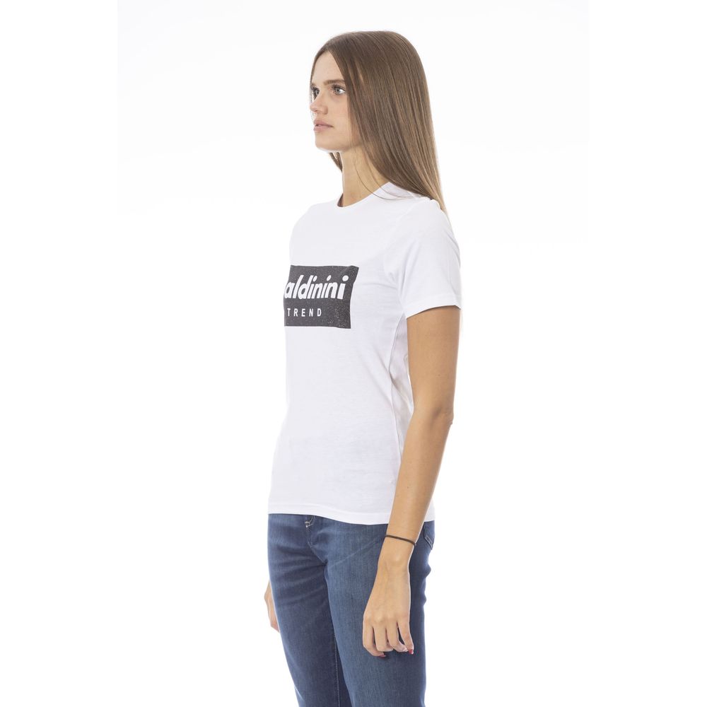 Baldinini Trend White Cotton Women T-Shirt $177.00 Baldinini Trend Luzworld