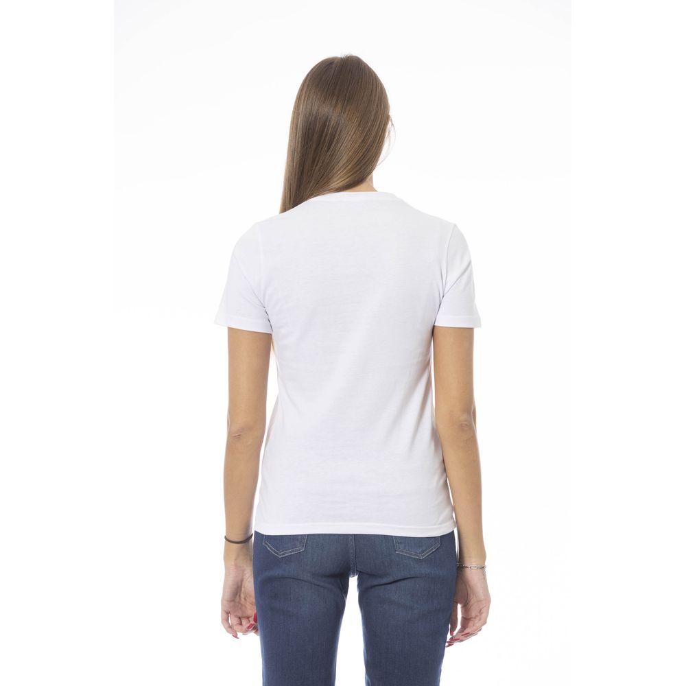 Baldinini Trend White Cotton Women T-Shirt $177.00 Baldinini Trend Luzworld
