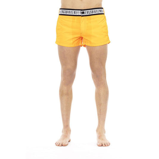 Bikkembergs Orange Polyamide Men Swim Short $162.00 Bikkembergs Luzworld