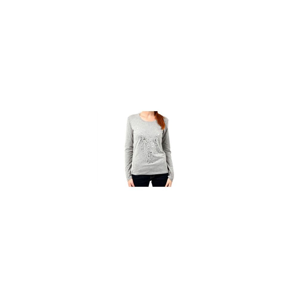 Montana Blu Gray Cotton Women T-Shirt $162.00 Montana Blu Luzworld