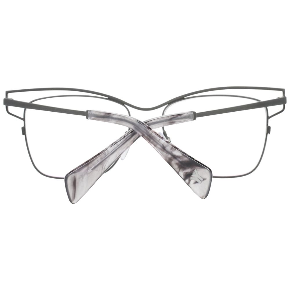 Yohji Yamamoto Gray Women Glasses Frame $828.00 Yohji Yamamoto Luzworld