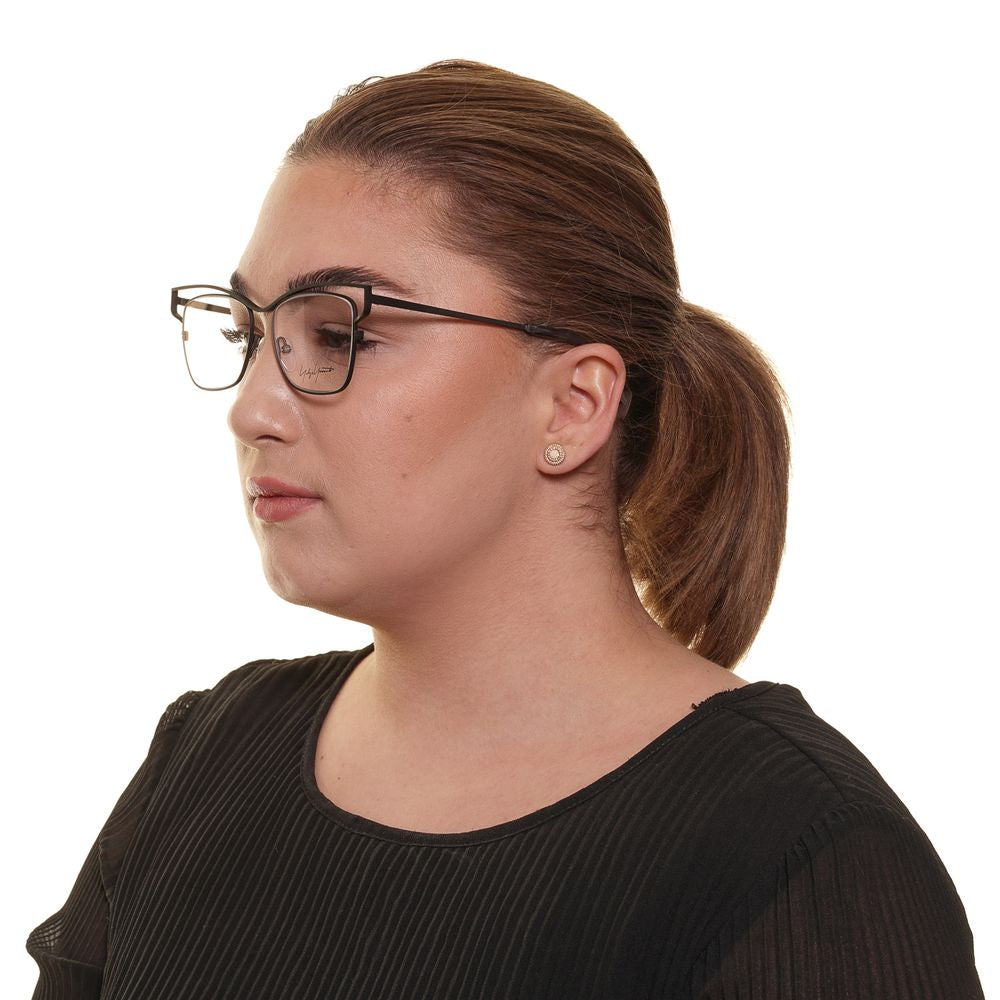 Yohji Yamamoto Gray Women Glasses Frame $828.00 Yohji Yamamoto Luzworld