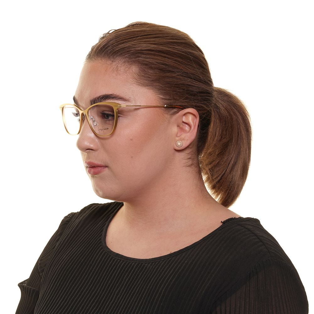 Yohji Yamamoto Gold Women Glasses Frame $841.00 Yohji Yamamoto Luzworld