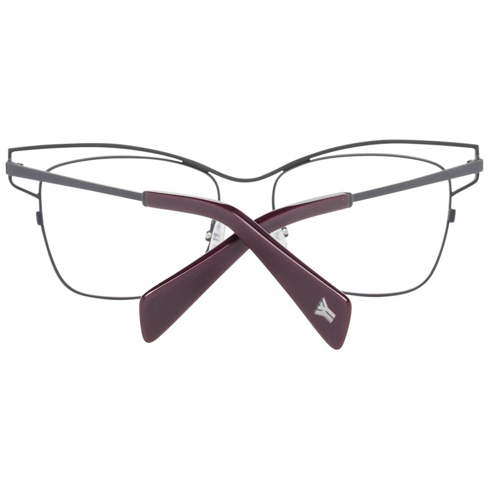 Yohji Yamamoto Gray Women Glasses Frame $827.00 Yohji Yamamoto Luzworld