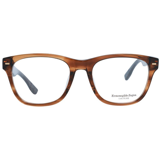 Ermenegildo Zegna Brown Men Glasses Frame $1289.00 Ermenegildo Zegna Luzworld