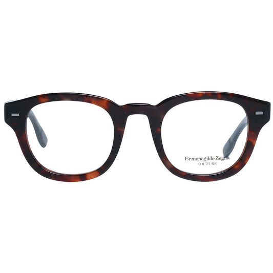 Ermenegildo Zegna Brown Men Glasses Frame $1289.00 Ermenegildo Zegna Luzworld