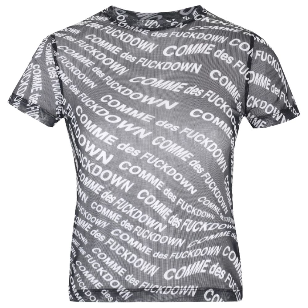 Comme Des Fuckdown Black Polyester Women T-Shirt $136.00 Comme Des Fuckdown Luzworld