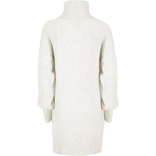 Yes Zee White Marabou Women Dress $184.00 Yes Zee Luzworld