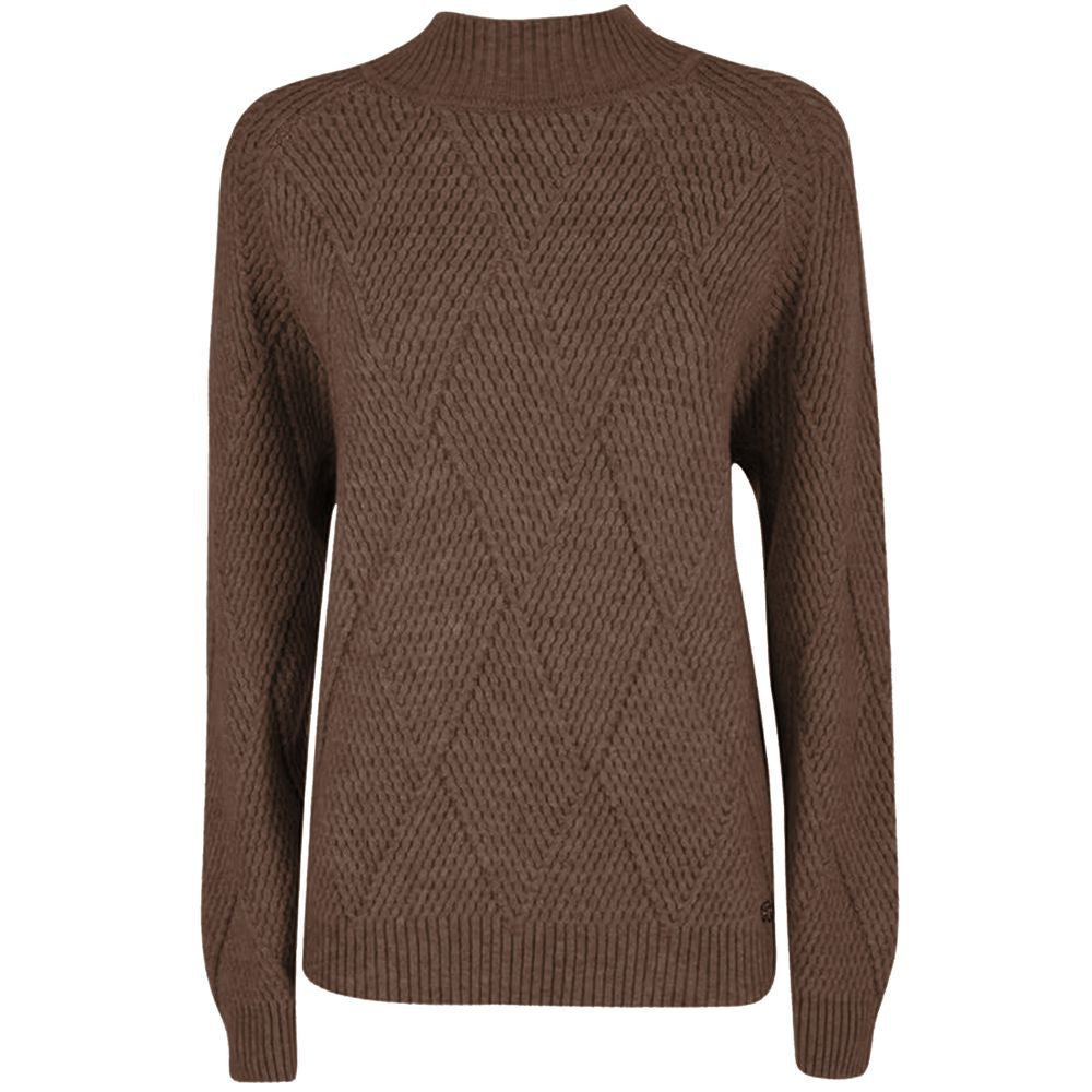 Yes Zee Brown Acrylic Women Sweater $170.00 Yes Zee Luzworld