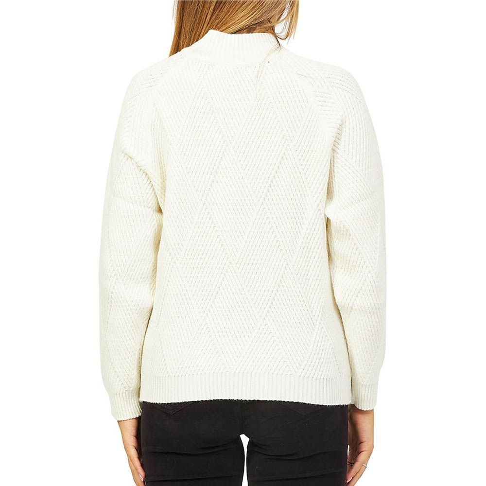 Yes Zee White Acrylic Women Sweater $170.00 Yes Zee Luzworld