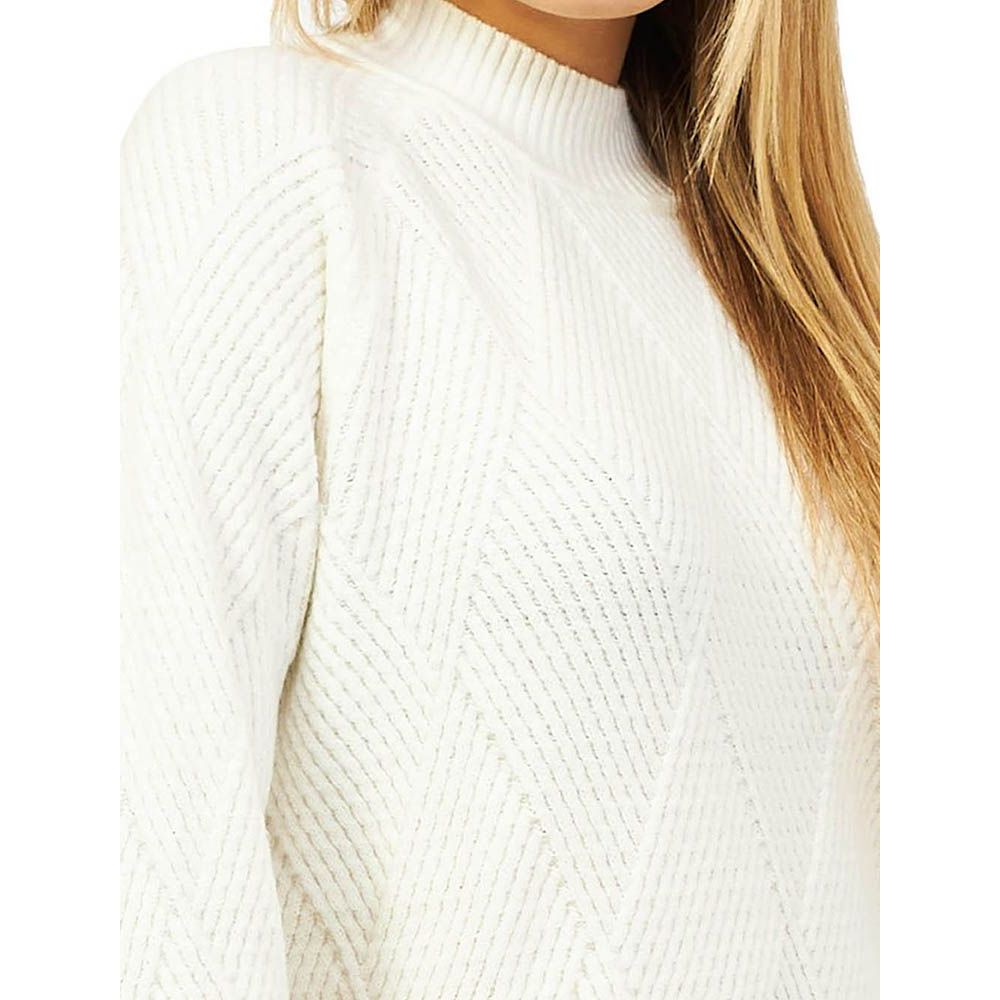 Yes Zee White Acrylic Women Sweater $170.00 Yes Zee Luzworld