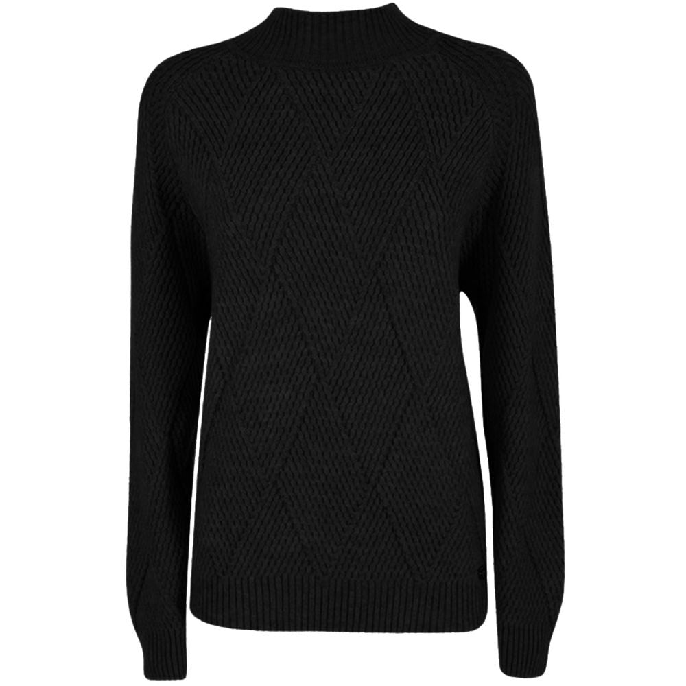 Yes Zee Black Acrylic Women Sweater $170.00 Yes Zee Luzworld