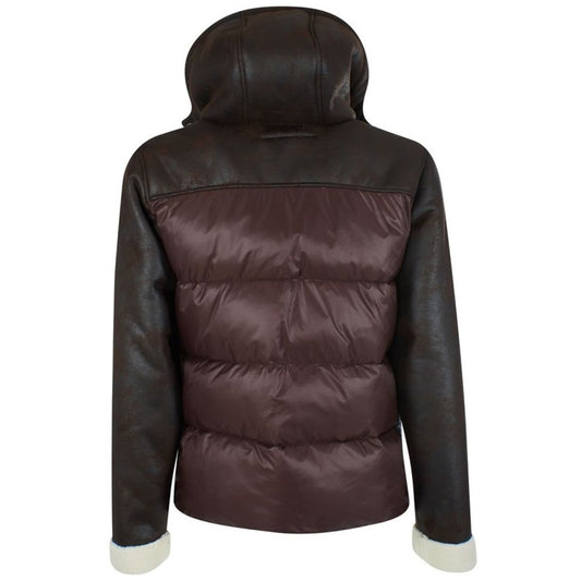 Yes Zee Brown Nylon Men's Quilted Jacket $273.00 Yes Zee Luzworld