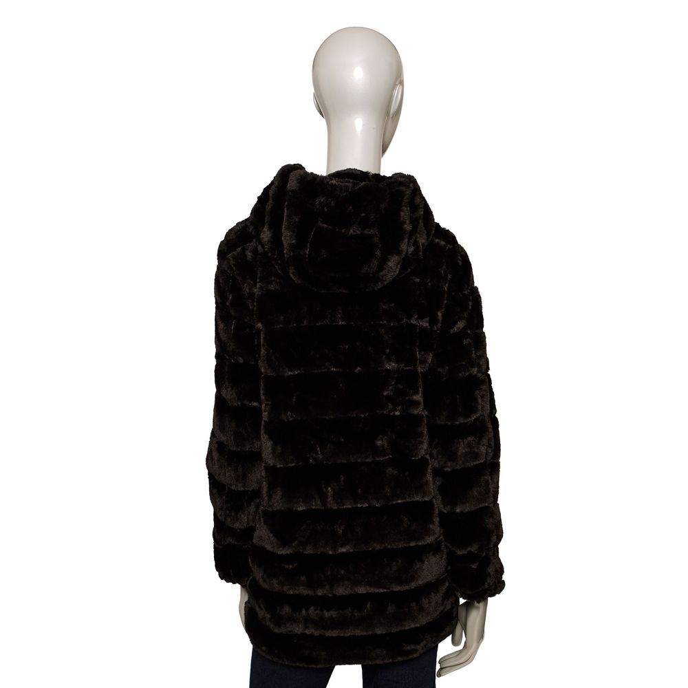 Baldinini Trend Black Polyester Women's Coat $646.00 Baldinini Trend Luzworld