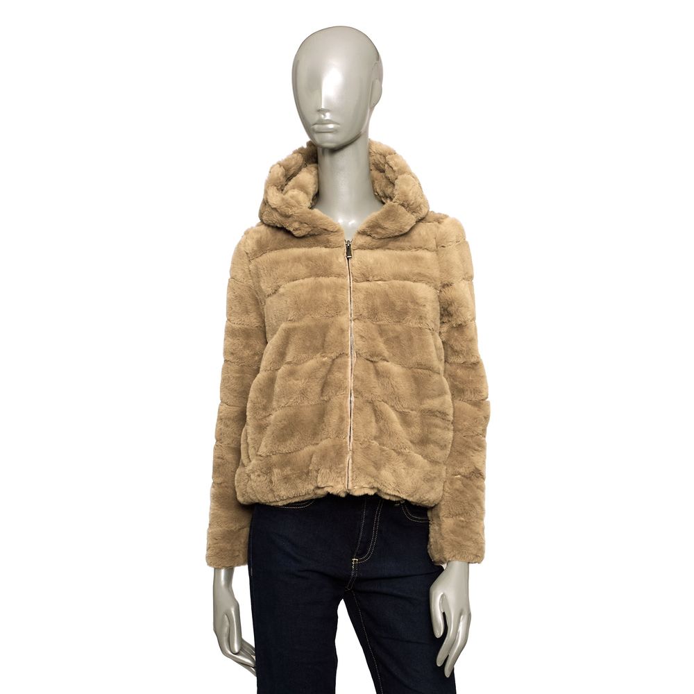Baldinini Trend Beige Polyester Women Jacket $586.00 Baldinini Trend Luzworld