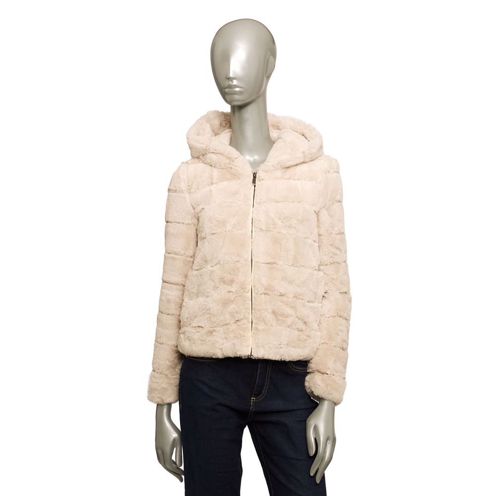 Baldinini Trend Beige Polyester Women Jacket $586.00 Baldinini Trend Luzworld
