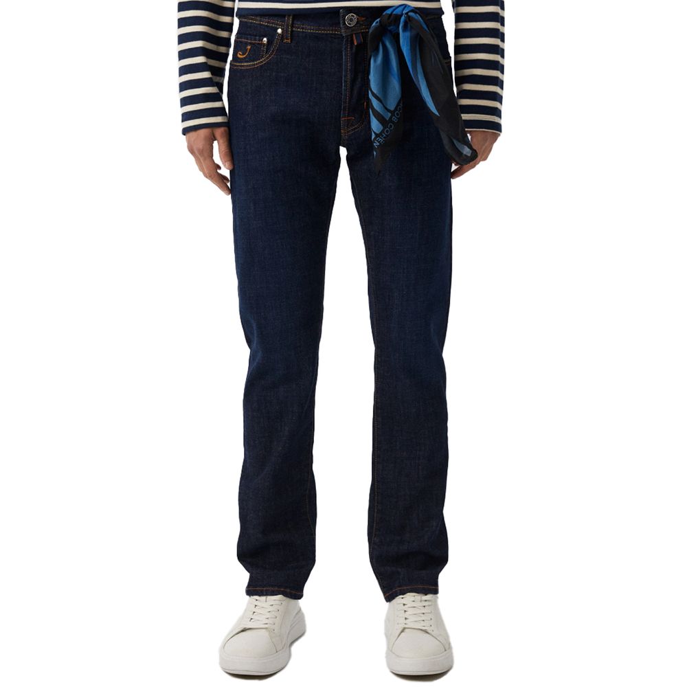 Jacob Cohen Blue Cotton Men Jeans $709.00 Jacob Cohen Luzworld