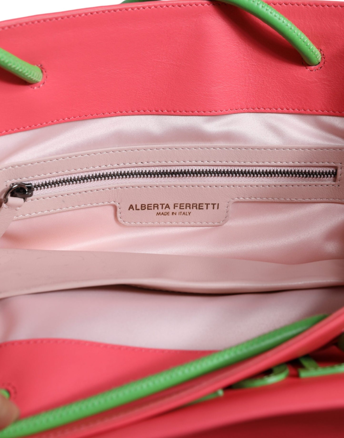 Alberta Ferretti Pink Leather Weekend Wednesday Shopping Tote Bag $1591.00 Alberta Ferretti Luzworld