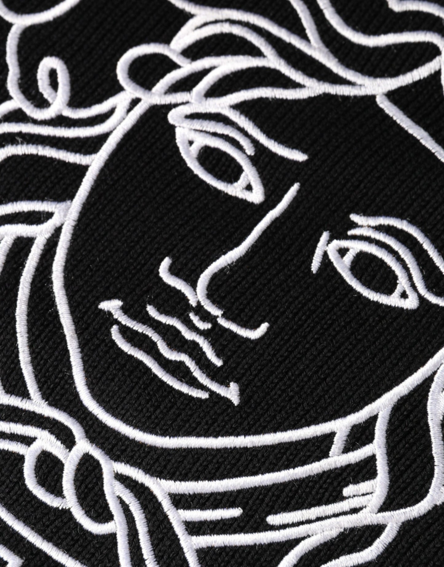 Versace Black Medusa Embroidery Crew Neck Pullover Sweater $1874.00 Versace Luzworld