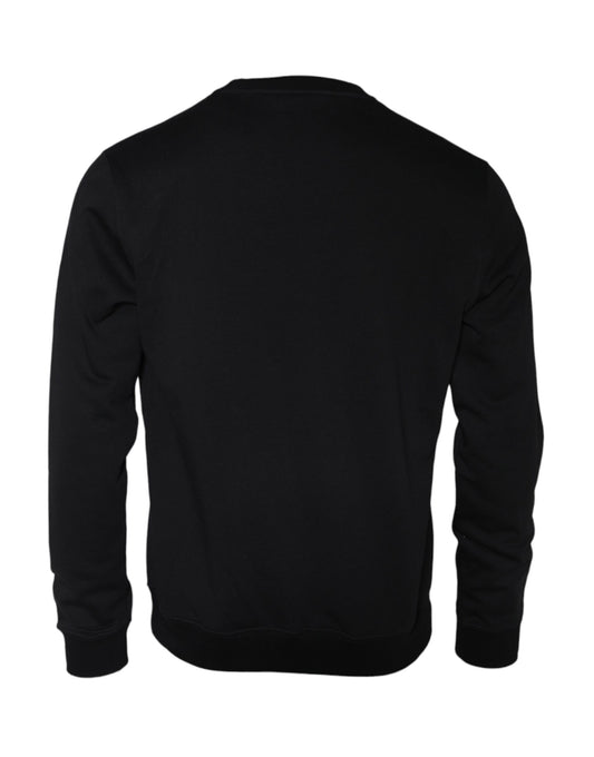 Versace Black Medusa Fleece Cotton Crew Neck Sweatshirt Sweater $1191.00 Versace Luzworld