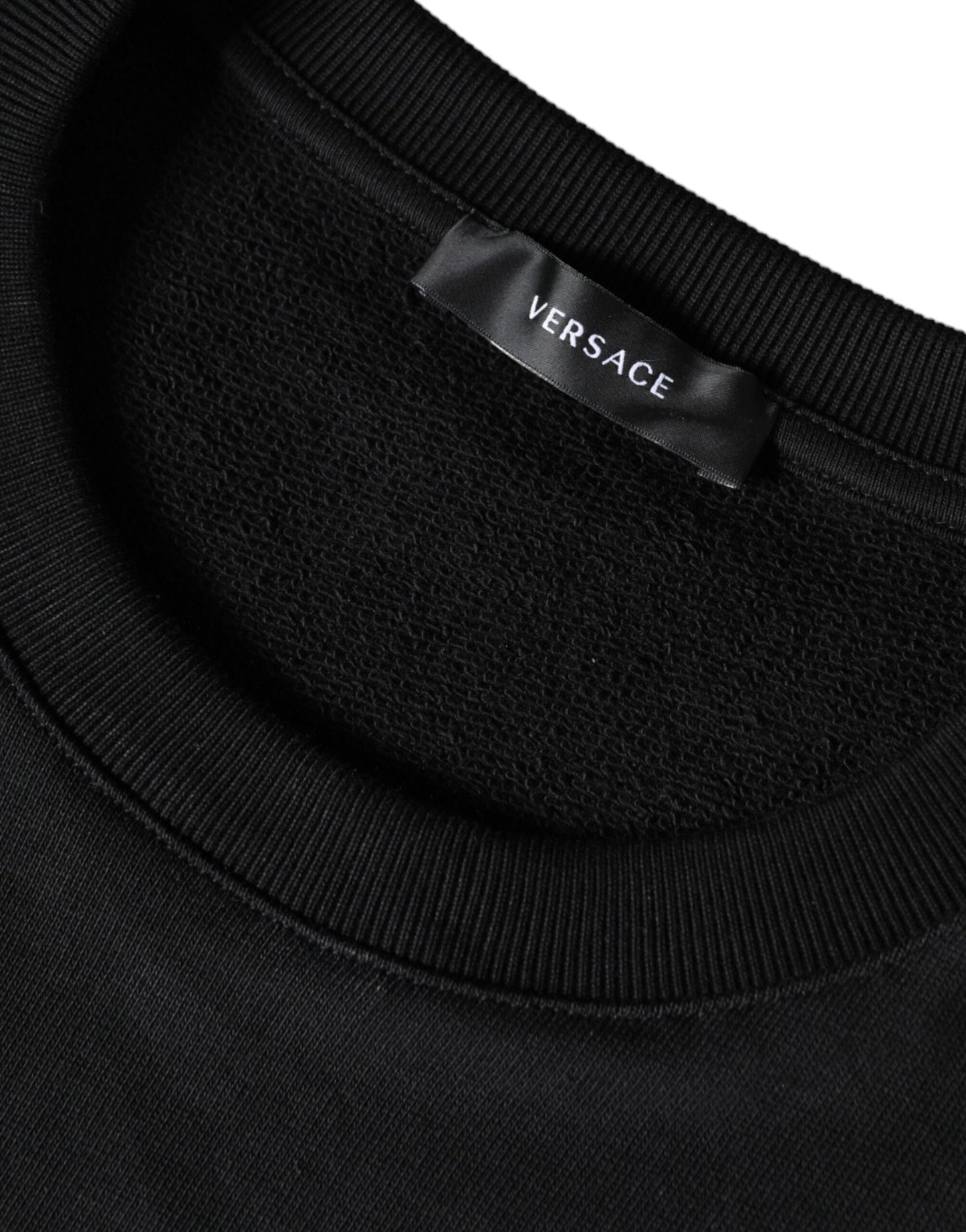 Versace Black Medusa Fleece Cotton Crew Neck Sweatshirt Sweater $1191.00 Versace Luzworld