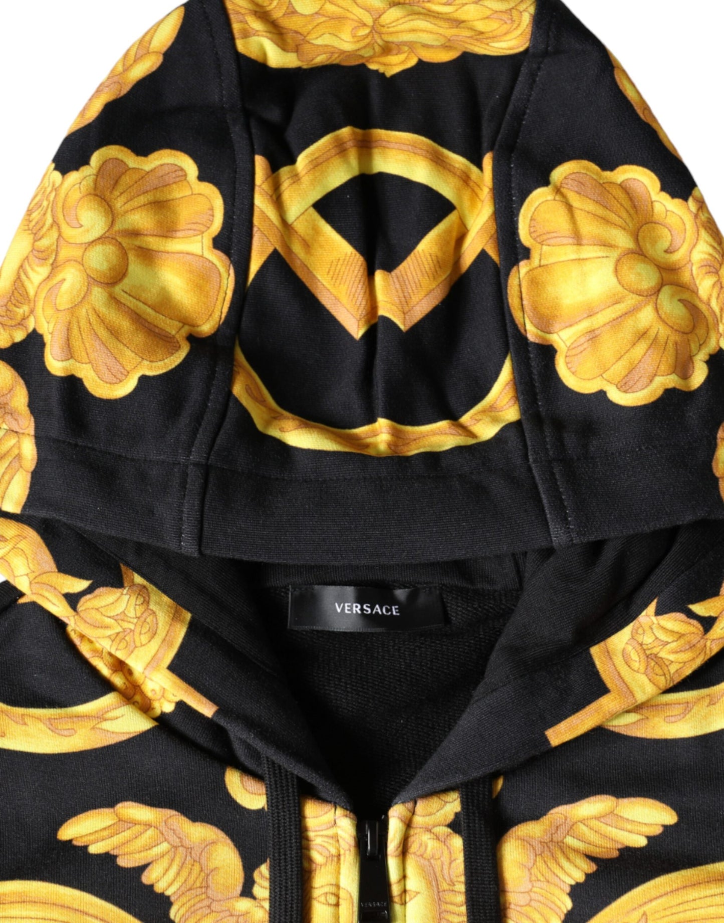 Versace Black Medusa Print Cotton Full Zip HoodieSweatshirt Sweater $1293.00 Versace Luzworld