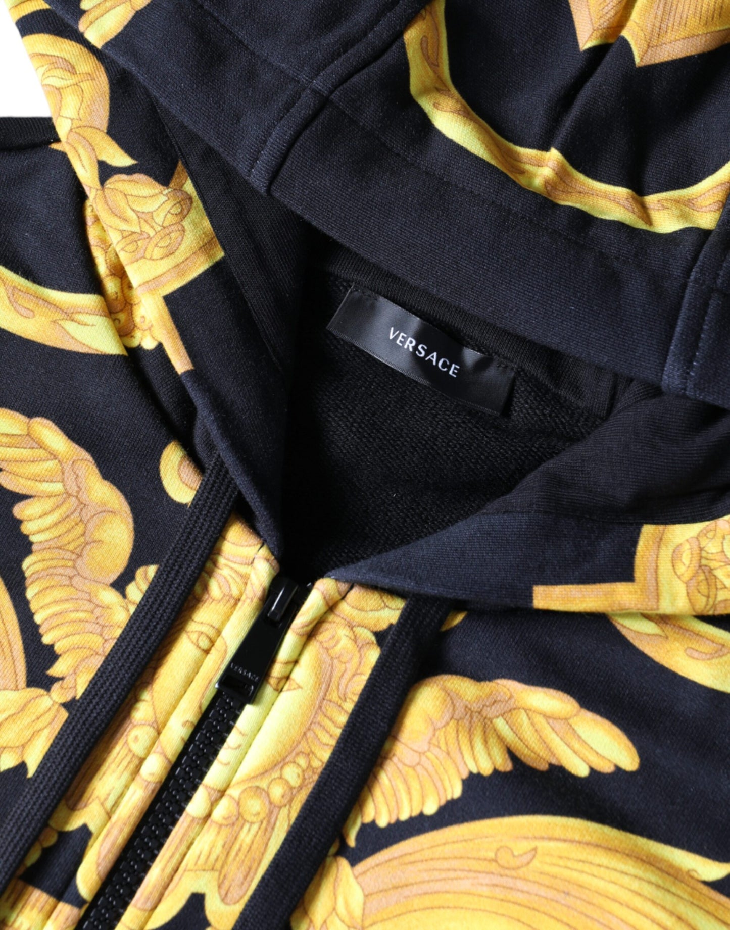 Versace Black Medusa Print Cotton Full Zip HoodieSweatshirt Sweater $1293.00 Versace Luzworld