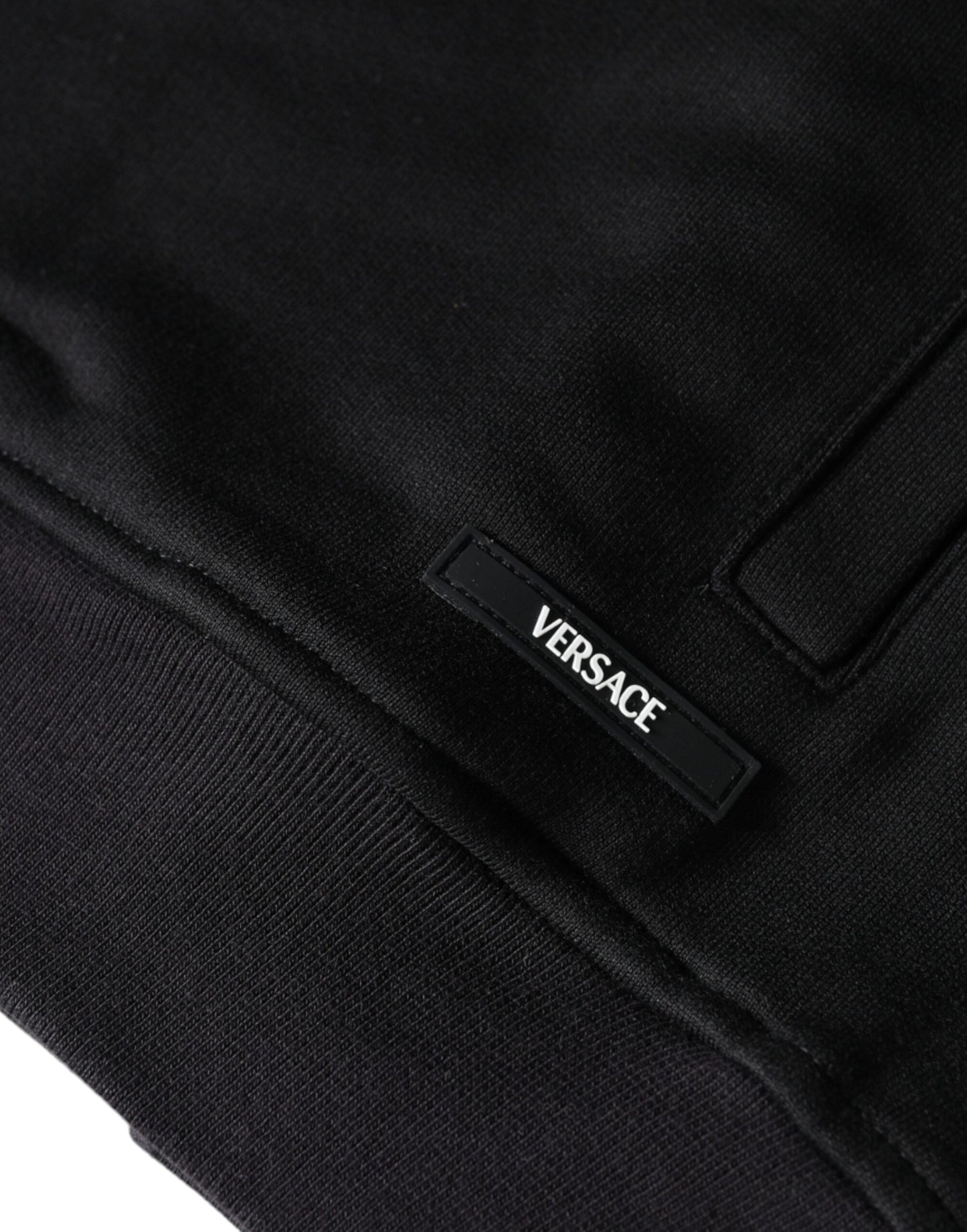 Versace Black Medusa Print Cotton Full Zip HoodieSweatshirt Sweater $1293.00 Versace Luzworld