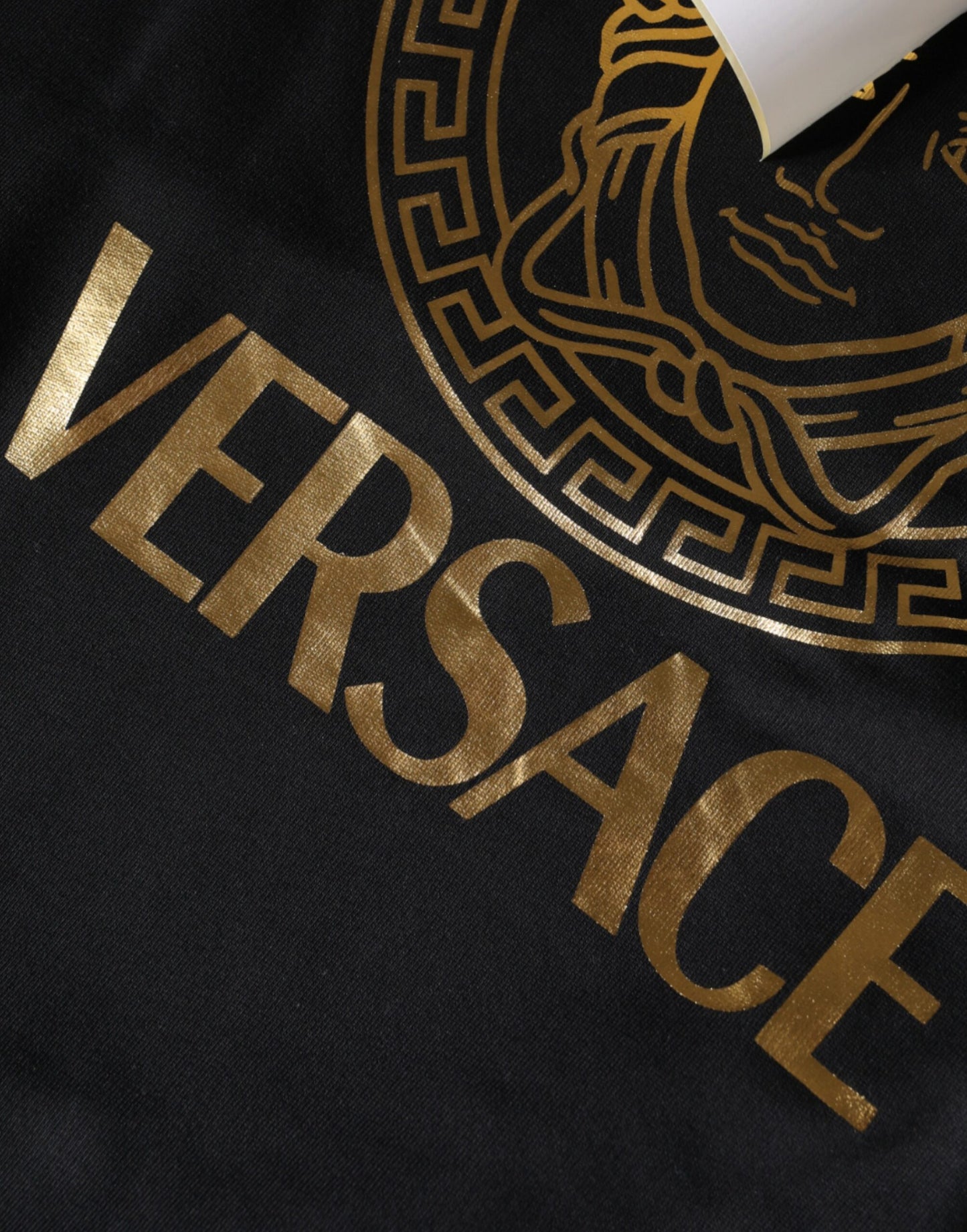 Versace Black Medusa Print Cotton HoodiePullover Sweatshirt Sweater $2014.00 Versace Luzworld
