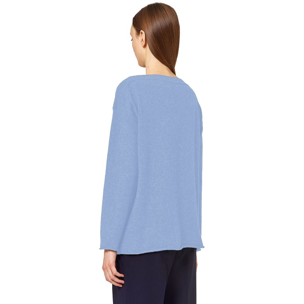 Alpha Studio Light Blue Cashmere Women Sweater $741.00 Alpha Studio Luzworld