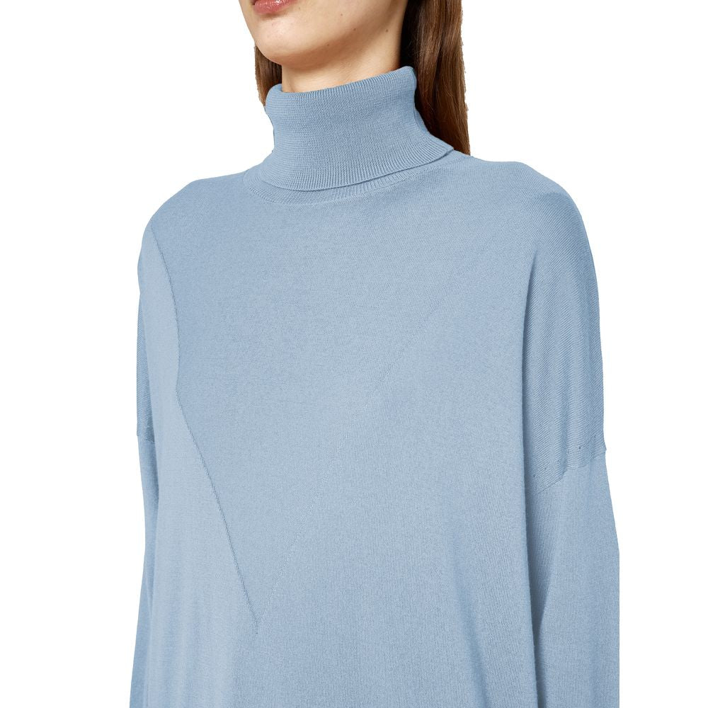 Alpha Studio Light Blue Silk Women Sweater $676.00 Alpha Studio Luzworld