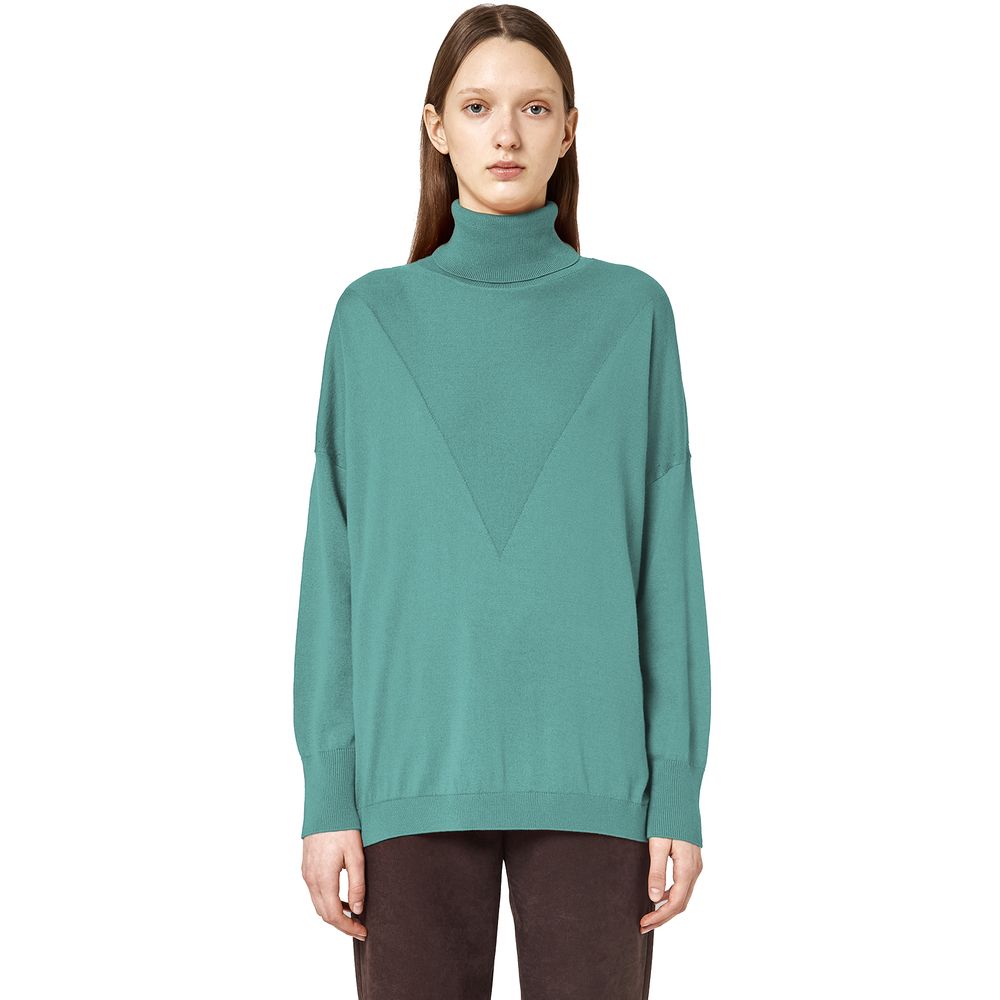 Alpha Studio Green Silk Sweater $676.00 Alpha Studio Luzworld