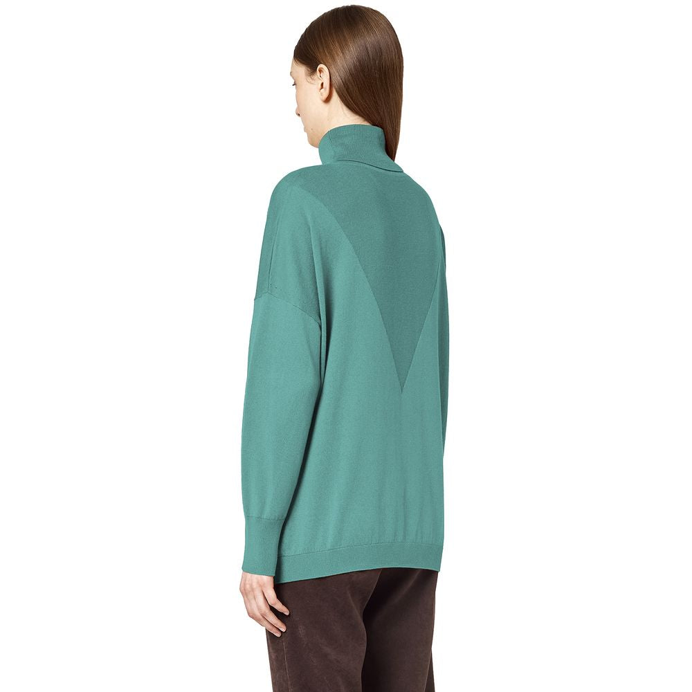 Alpha Studio Green Silk Sweater $676.00 Alpha Studio Luzworld