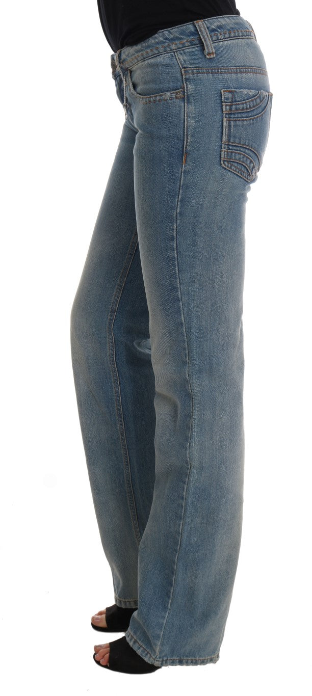 Costume National Blue Wash Cotton Classic Jeans $537.00 Costume National Luzworld