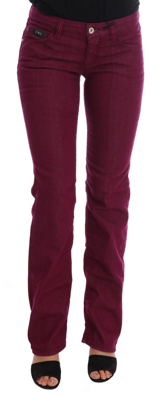 Costume National Red Wash Cotton Stretch Denim Jeans $537.00 Costume National Luzworld