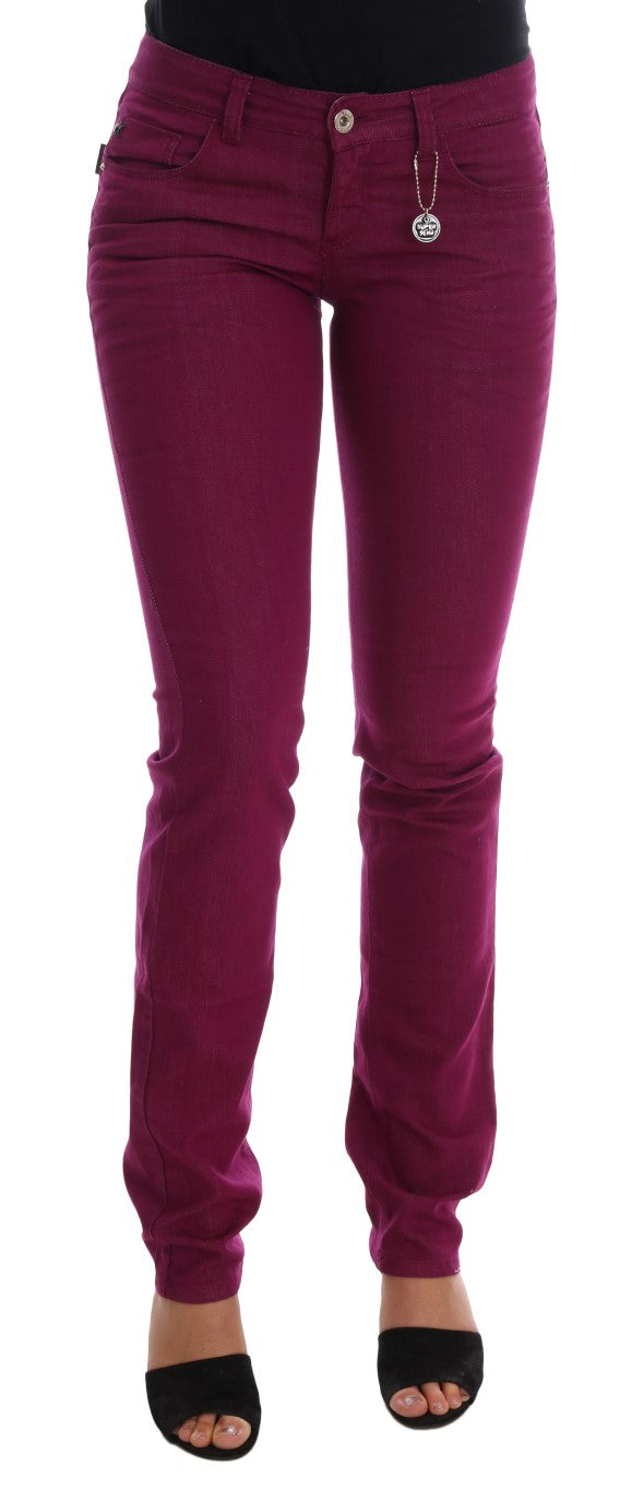 Costume National Purple Cotton Stretch Slim Denim Jeans $537.00 Costume National Luzworld