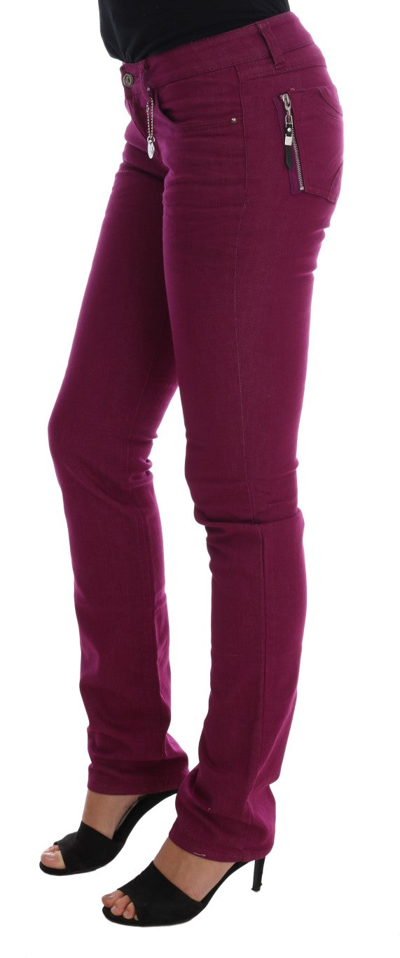 Costume National Purple Cotton Stretch Slim Denim Jeans $537.00 Costume National Luzworld