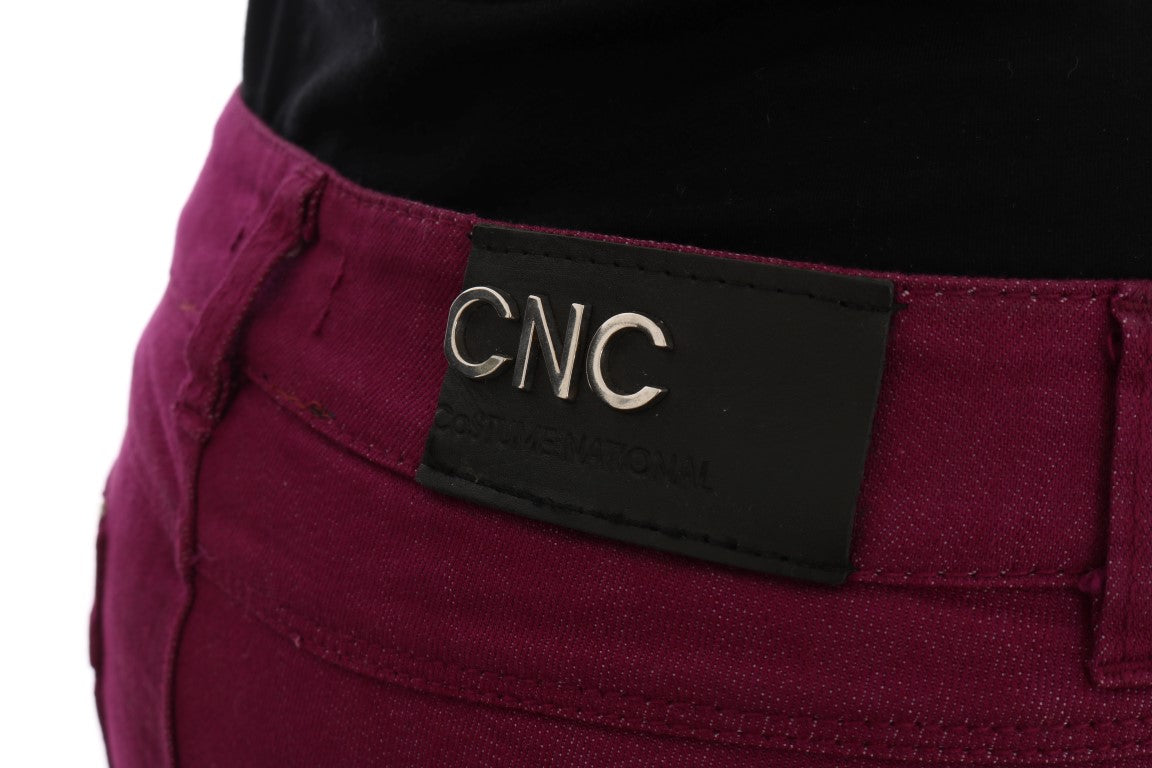 Costume National Purple Cotton Stretch Slim Denim Jeans $537.00 Costume National Luzworld