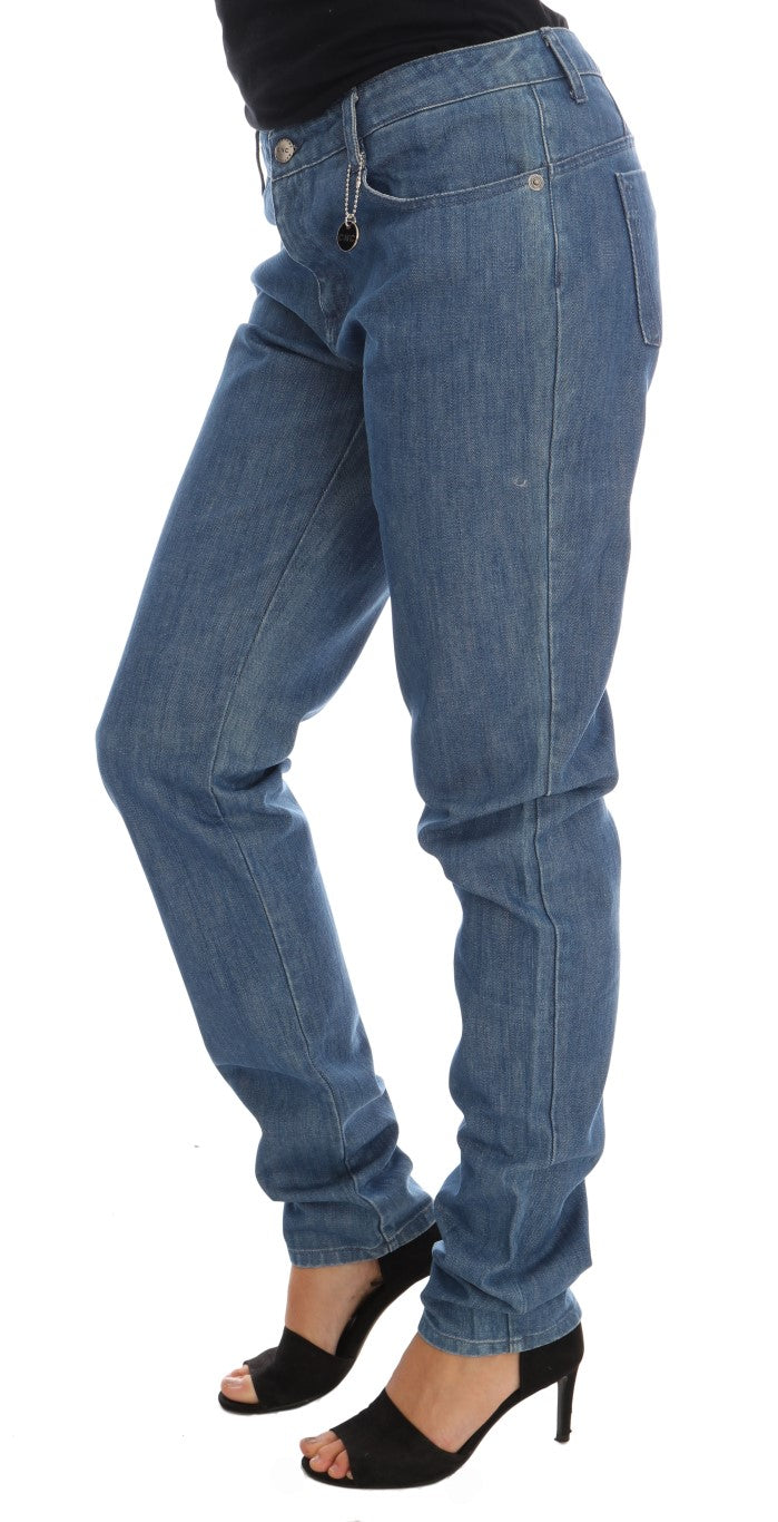 Costume National Blue Wash Cotton Boyfriend Fit Jeans $537.00 Costume National Luzworld